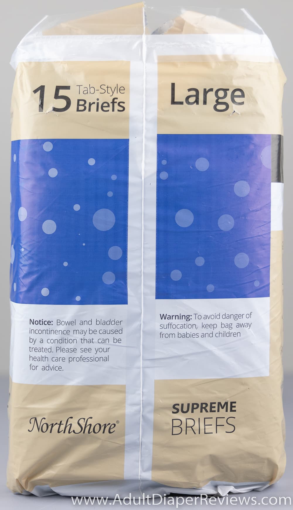 Northshore Supreme Briefs Large Blue review diapers